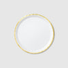 White and Gold Large Paper Party Plates