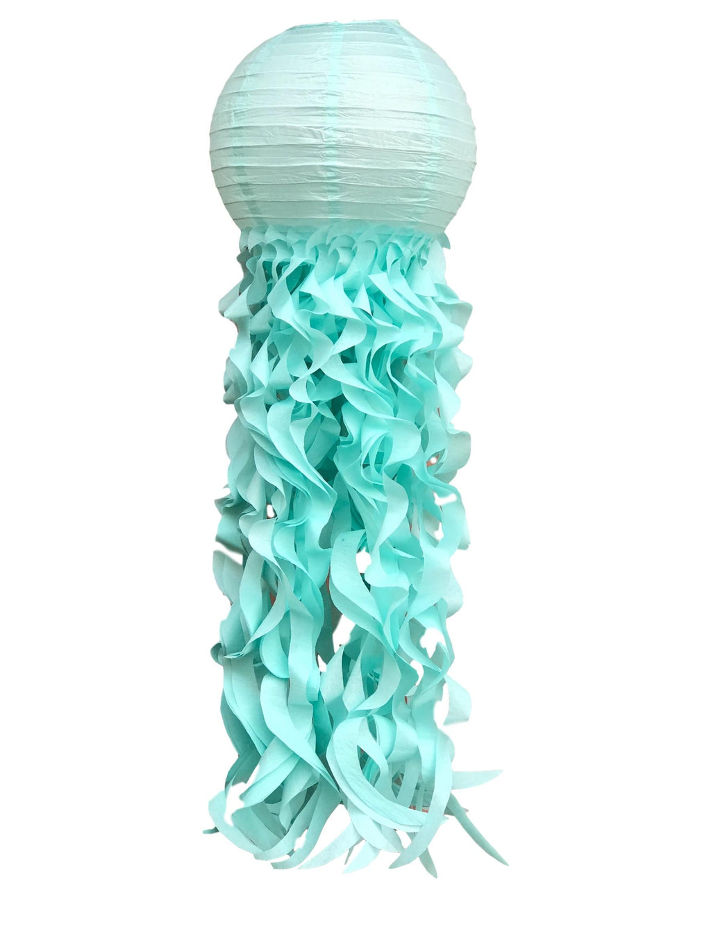 Aqua paper jellyfish lantern