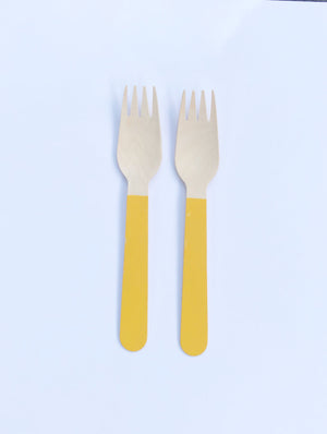 yellow forks