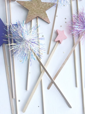 Star and Tinsel Cake Toppers