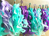 Mermaid curly tassel garland made from recycled tissue paper