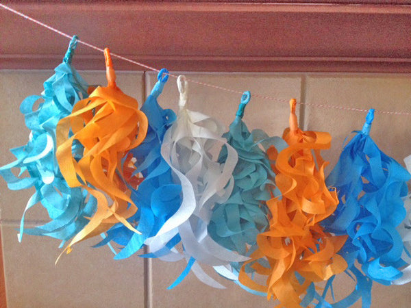 Curly Tassel Garland- Easter Pastel – Party Snobs
