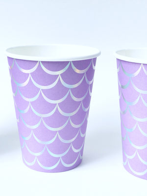 Mermaid Paper Cups- Purple