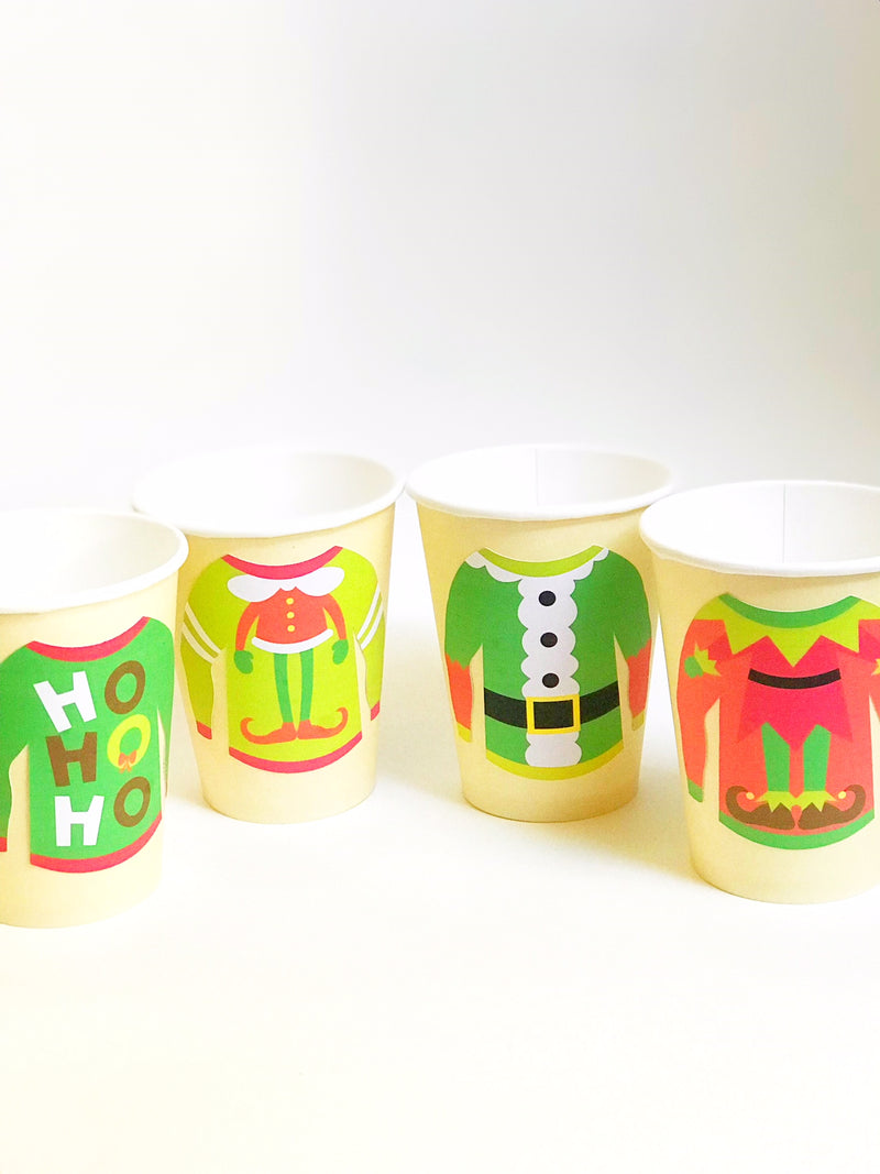 Ugly Christmas Sweater Party Cups