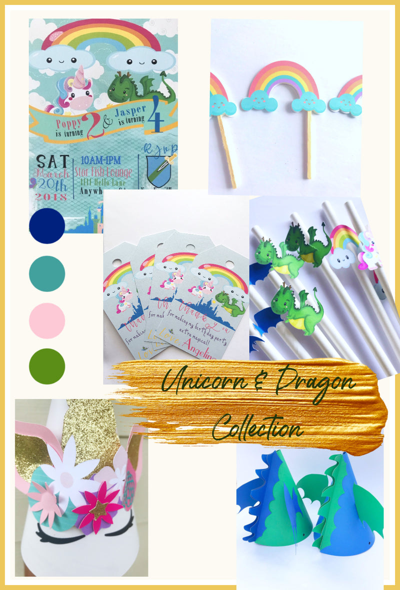 Unicorn and Dragon Party Collection
