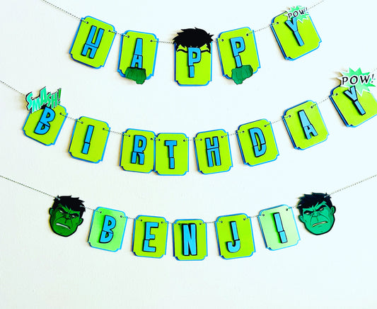 Hulk Birthday Party Banner