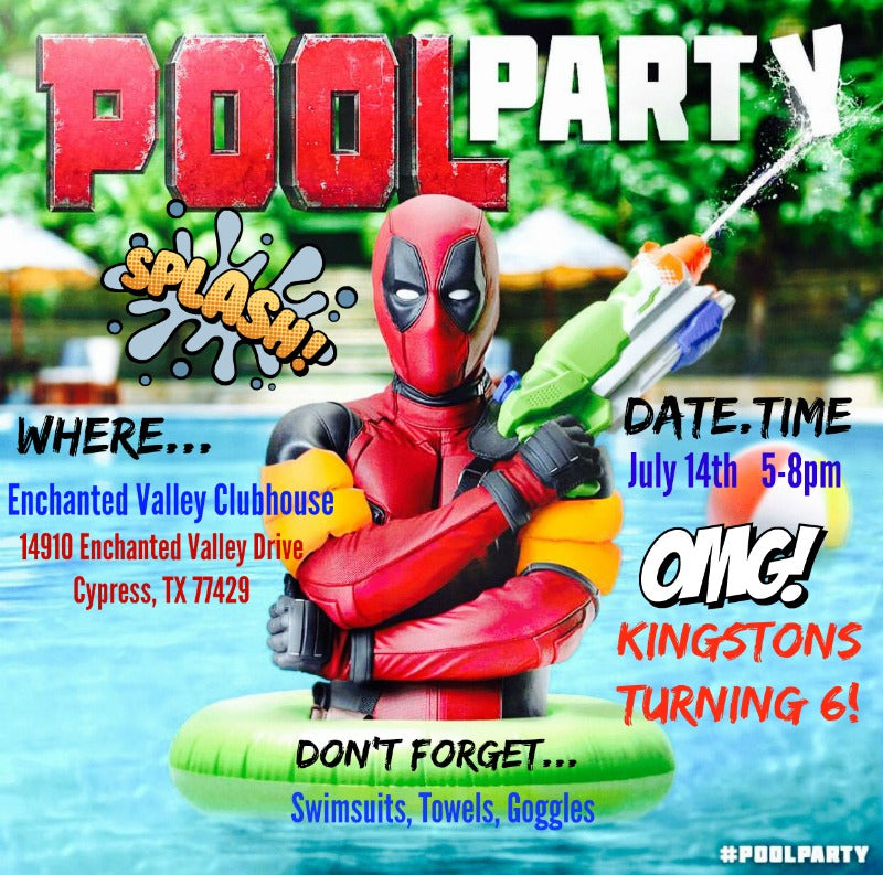 Deadpool Party Invitation