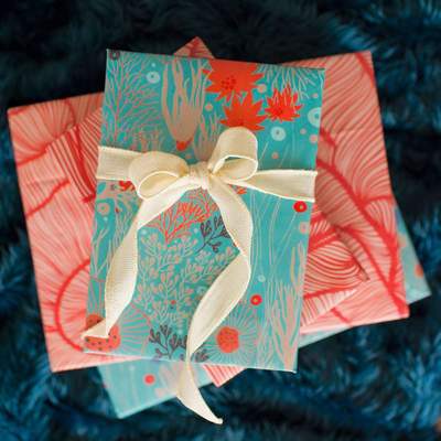 Underwater Flora • Double-sided Eco Wrapping Paper •Everyday