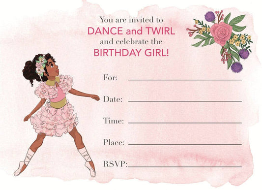 Ballerina Party Invitations