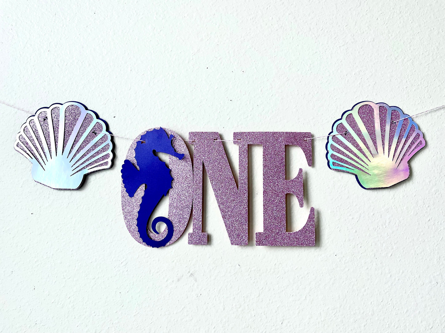 Seashell & Seahorse High Chair Banner