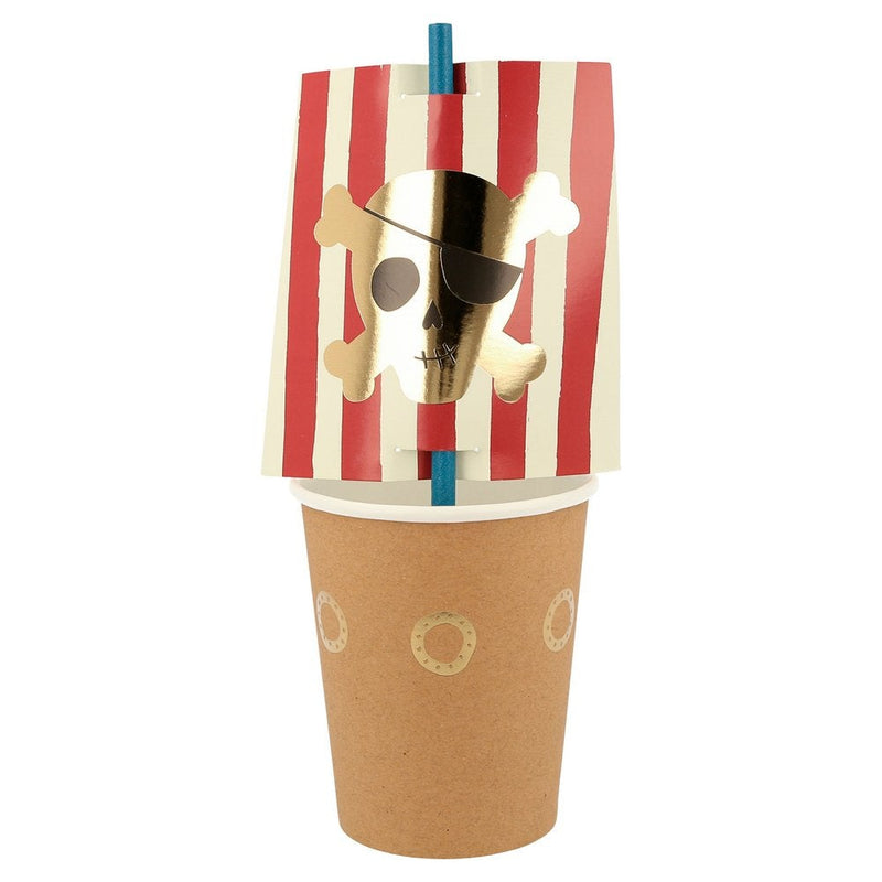 Pirate Cup and Straws Set