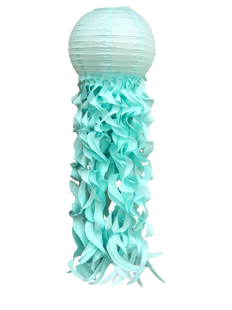 Aqua paper jellyfish lantern
