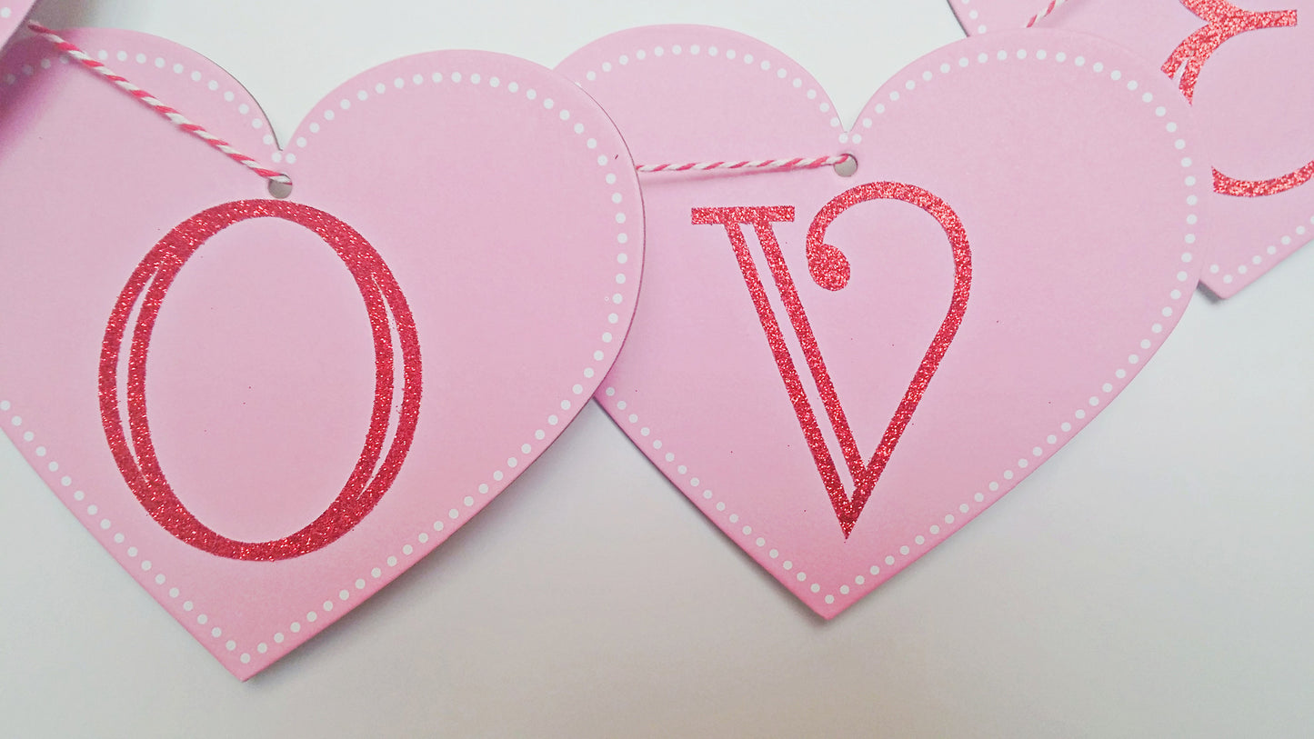 Pink Heart Garland