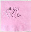 pink birthday napkin