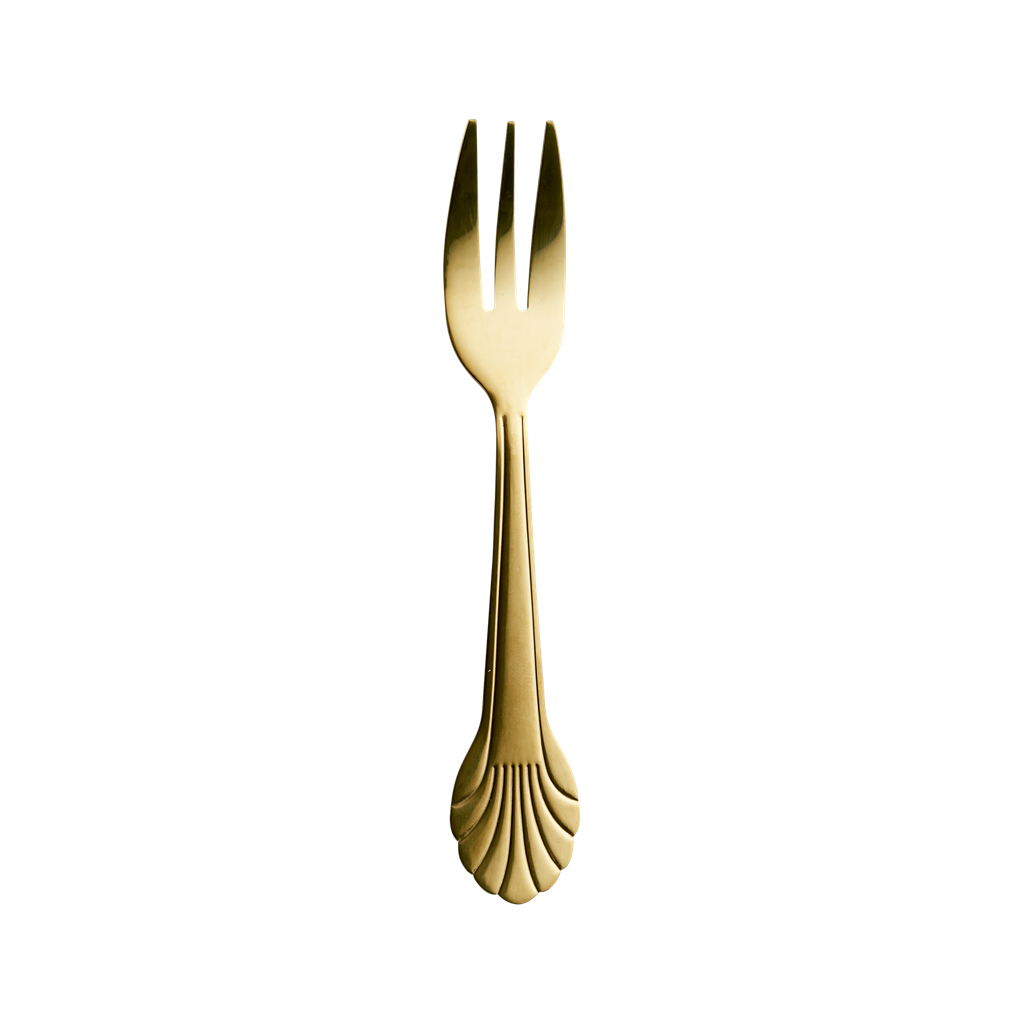 Gold Seashell Cake Fork