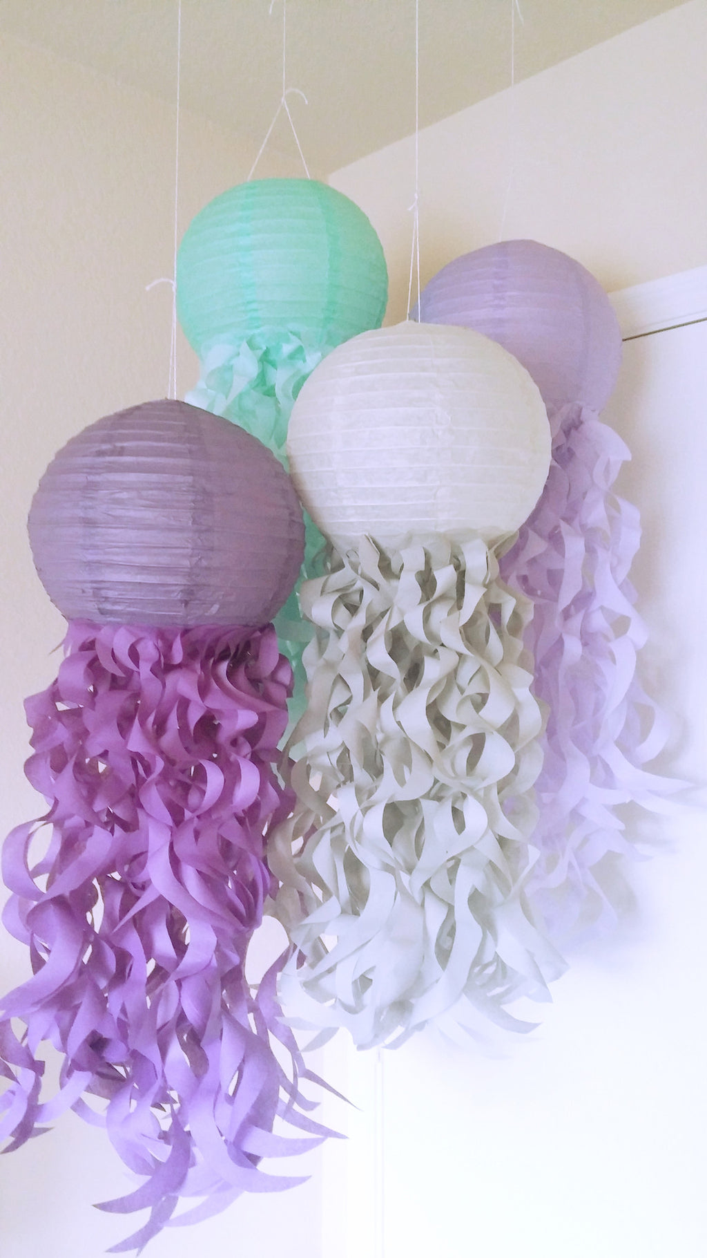 Mermaid Party jellyfish lanterns, Under the sea party, Room decorations