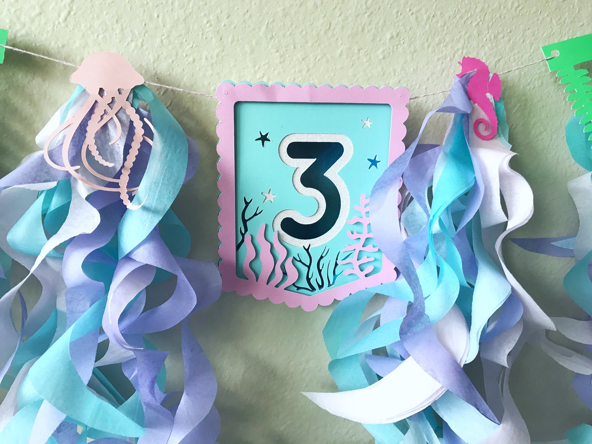 mermaid party banner