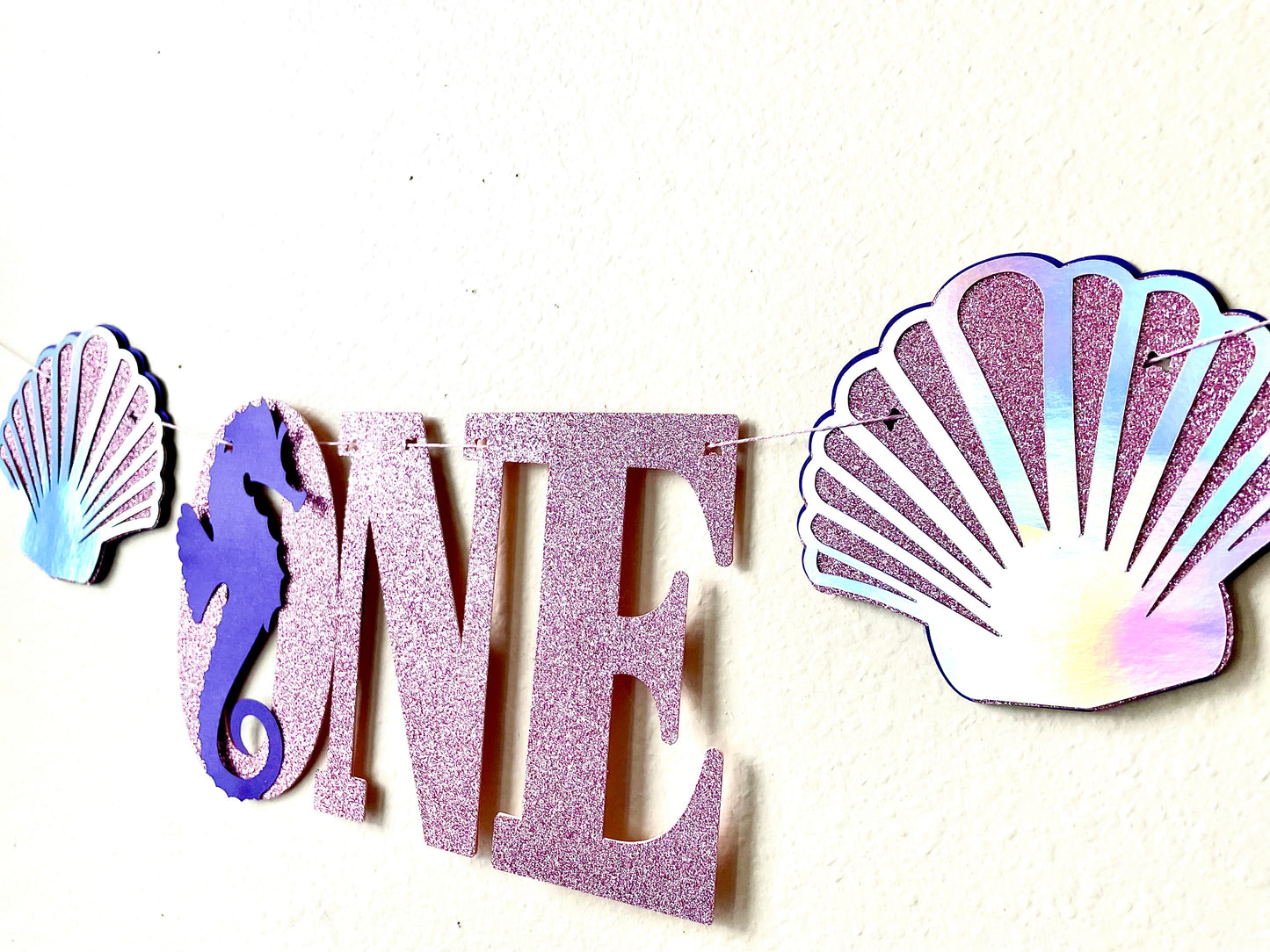 Seashell & Seahorse High Chair Banner