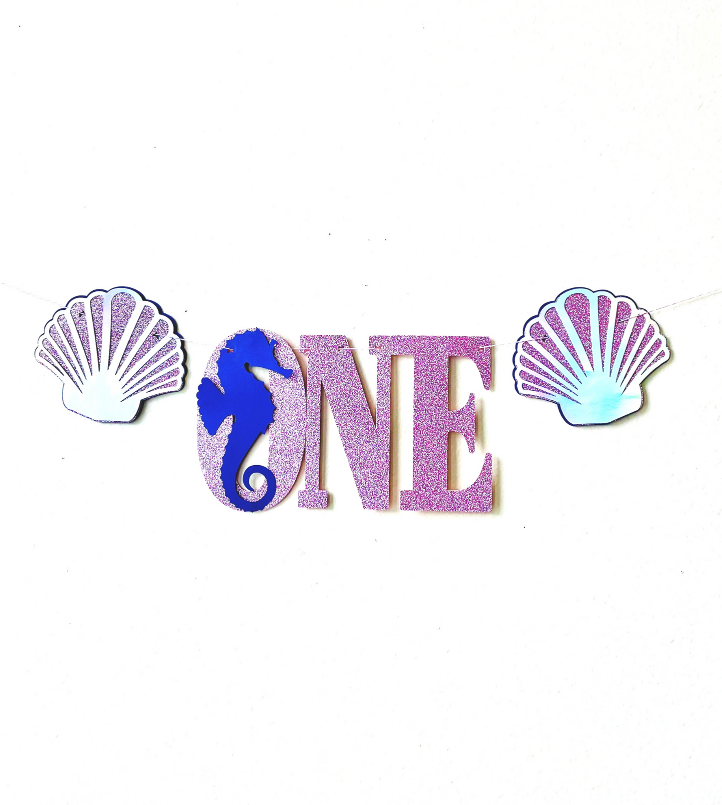 Seashell & Seahorse High Chair Banner