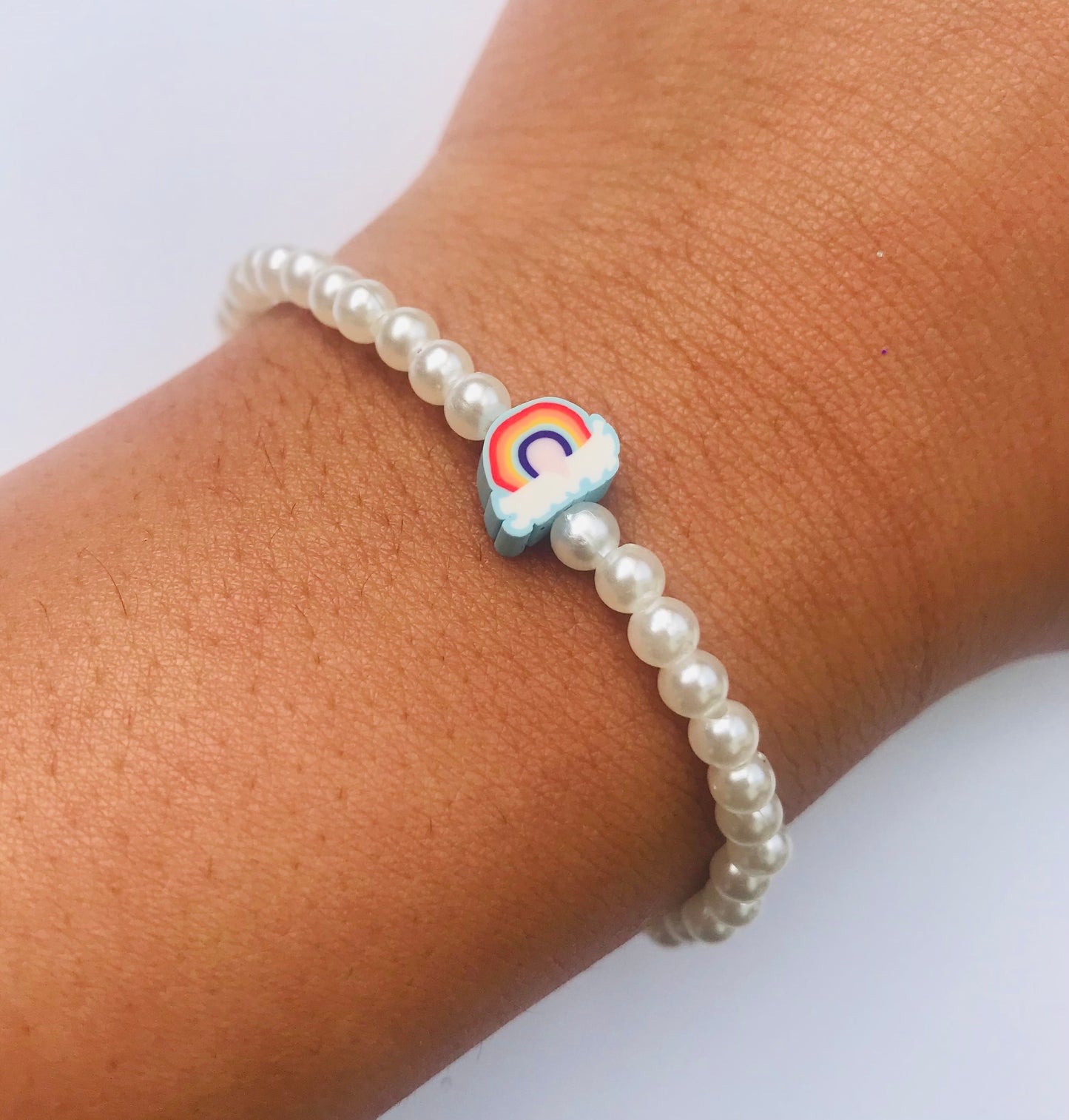 Rainbow Pearl Friendship Bracelet