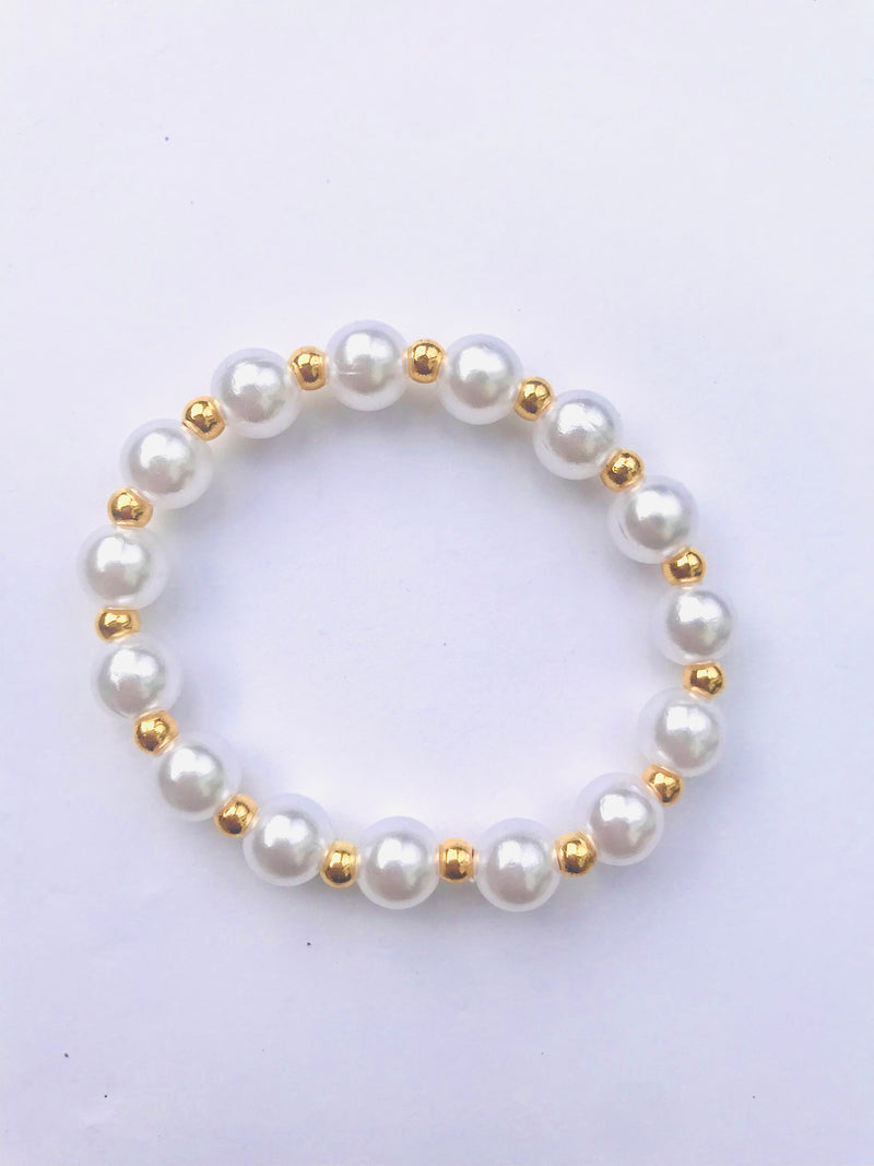 Friendship Bracelet- Pearly Gold