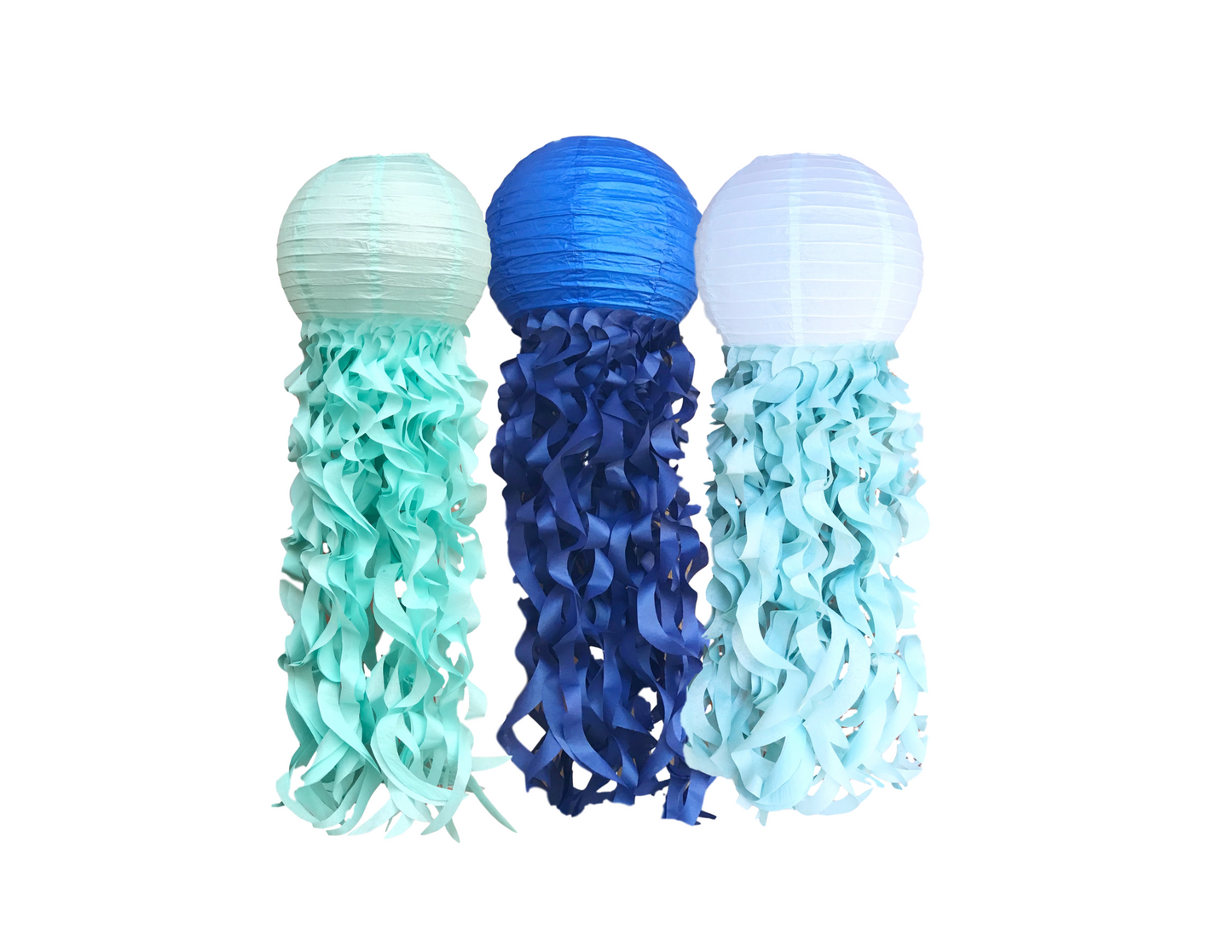 Blue Ombre Jellyfish Paper Lanterns