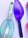 plastic purple glitter candy scoops