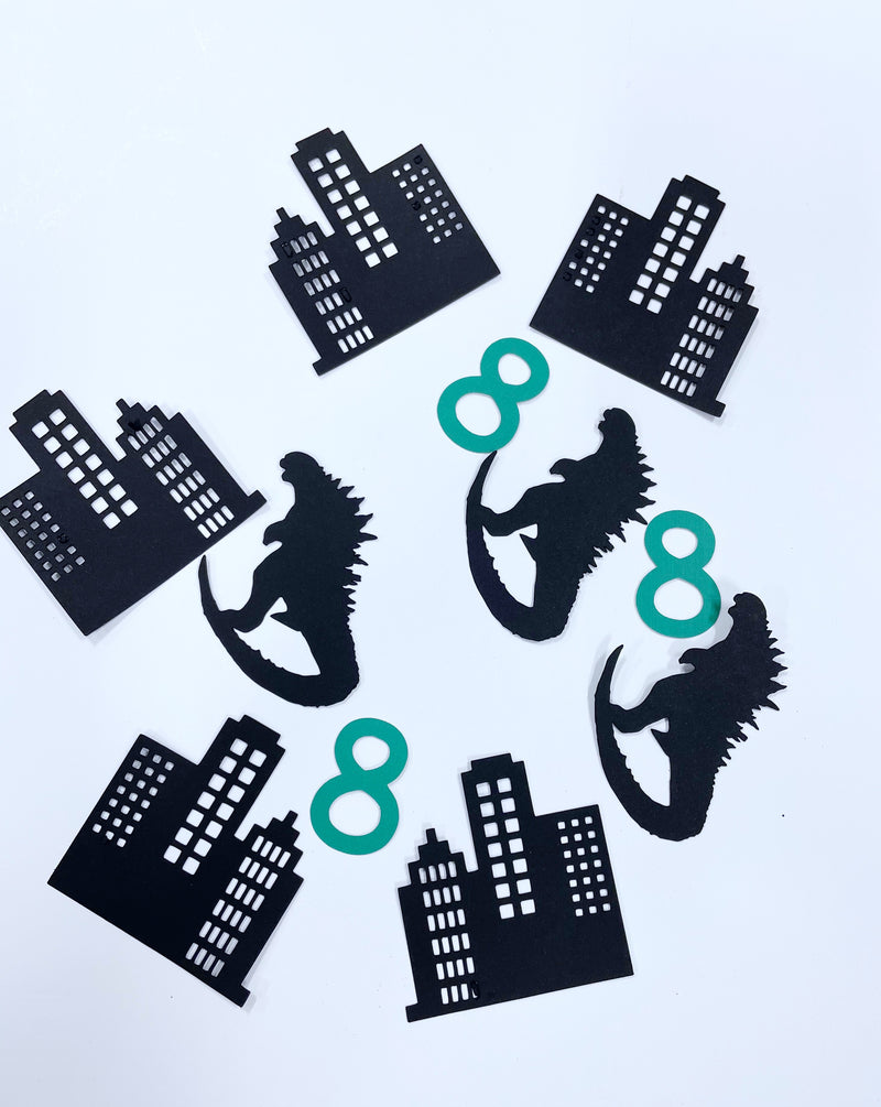 Personalized Godzilla Confetti| Table Scatter| Birthday Confetti| Custom Confetti| Dinosaur Party