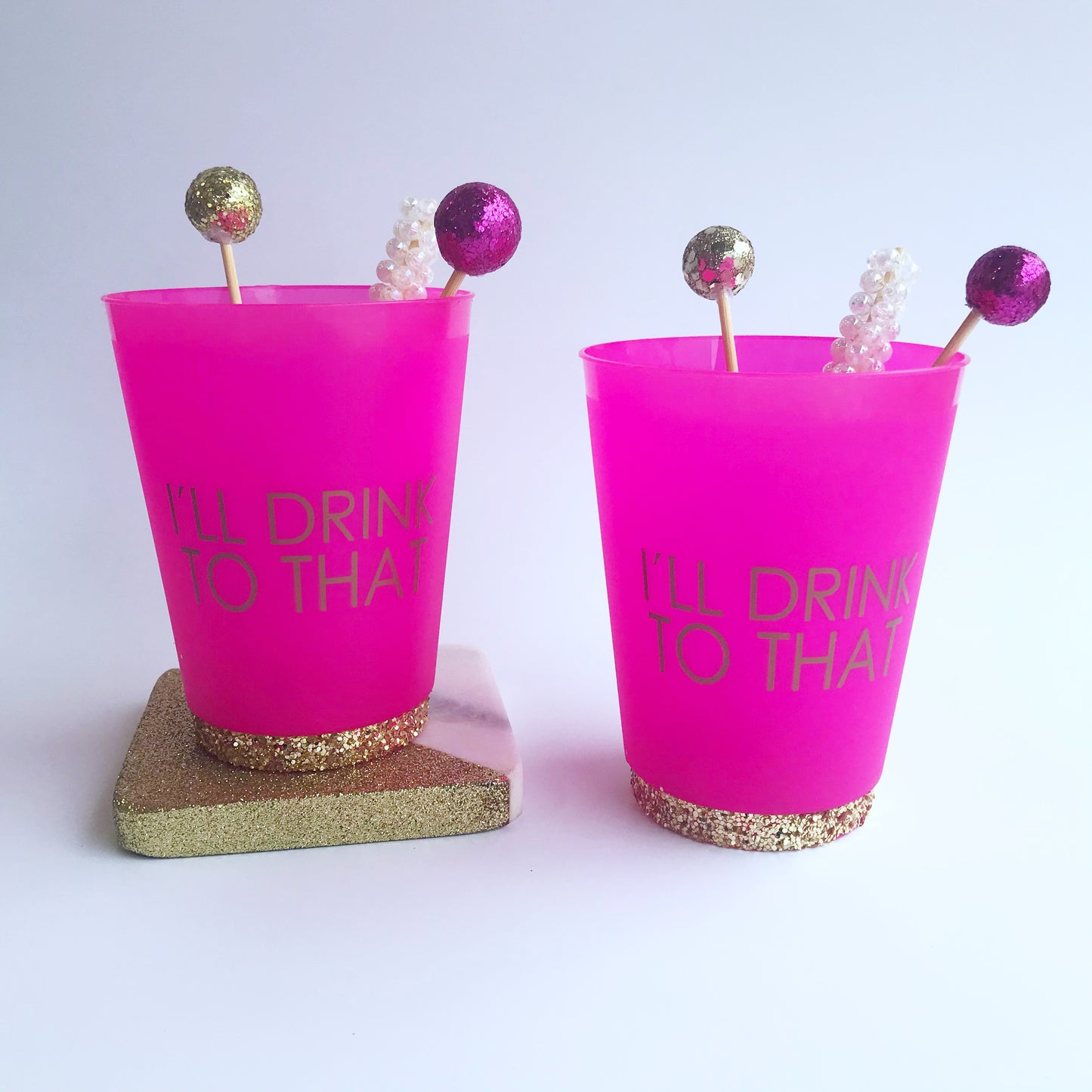 Pretty In Pink Drink Stirrers| Cocktail Stirrers| Bachelorette Party Decor| Birthday Drinks