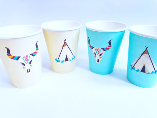 Tribal Paper Cups| Boho Party| Native American