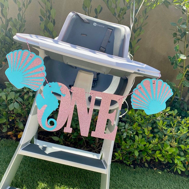 Seashell & Seahorse High Chair Banner – Party Snobs