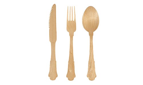 wooden birchwood fancy forks