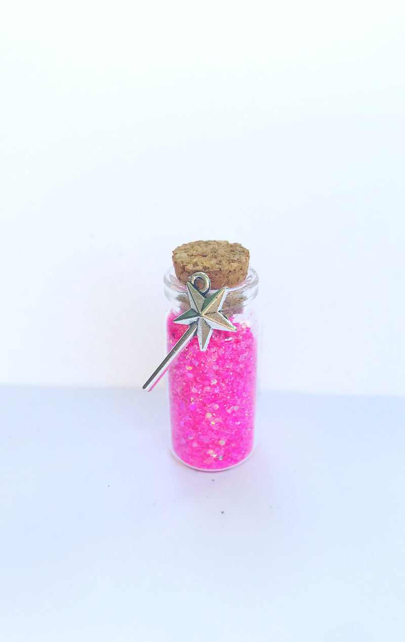 hot pink fairy dust party favor