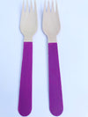Hand Painted Wooden Forks-Multicolor