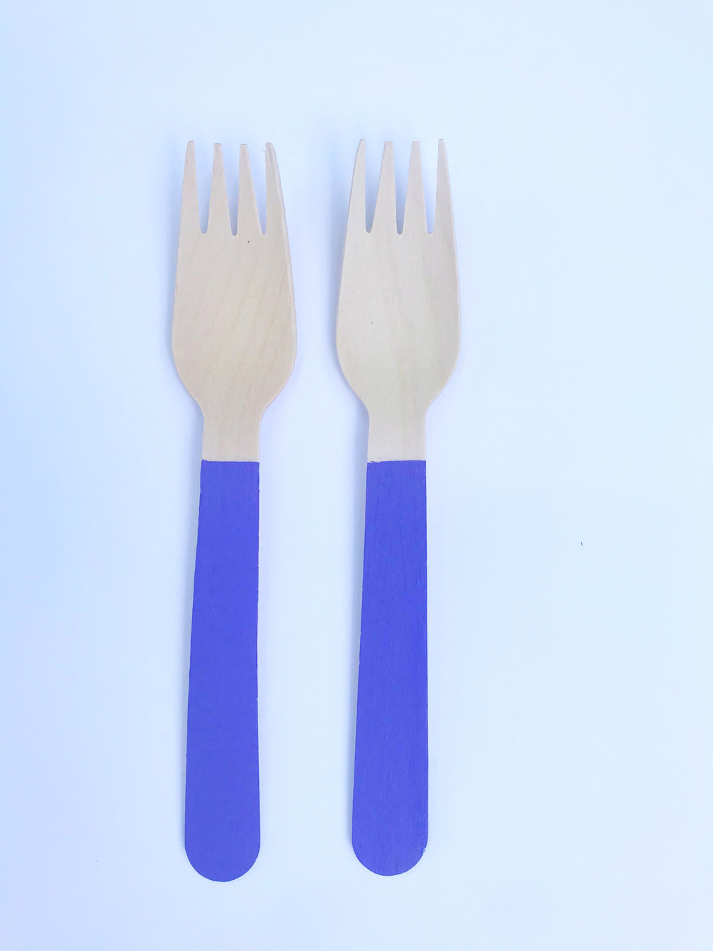 Purple painted forks
