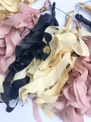 curly tassel garland recycled paper