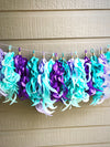 Tissue Tassel garland for mermaid or unicorn parties