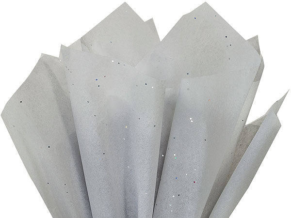 gray glitter tissue paper, recycled tissue paper