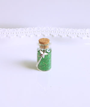 green glitter pixie dust party favors