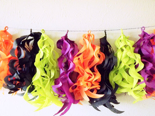 Halloween tassel garland