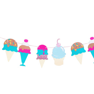 Ice cream party banner