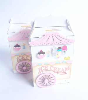 ice cream cart party favor treat boxes