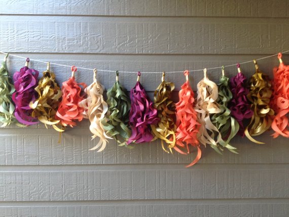 Fall Curly Tassel Garland