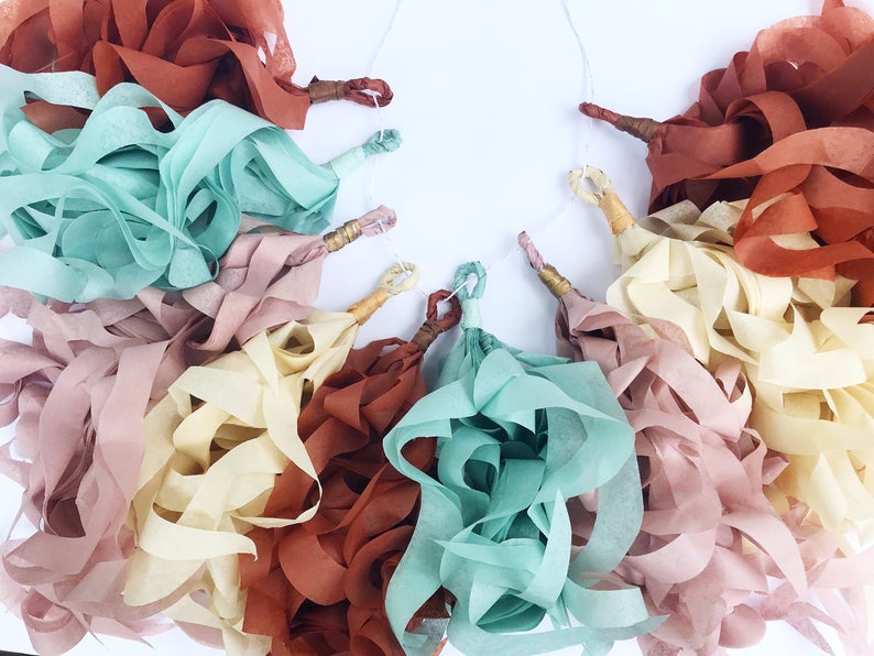 curly tassel garland