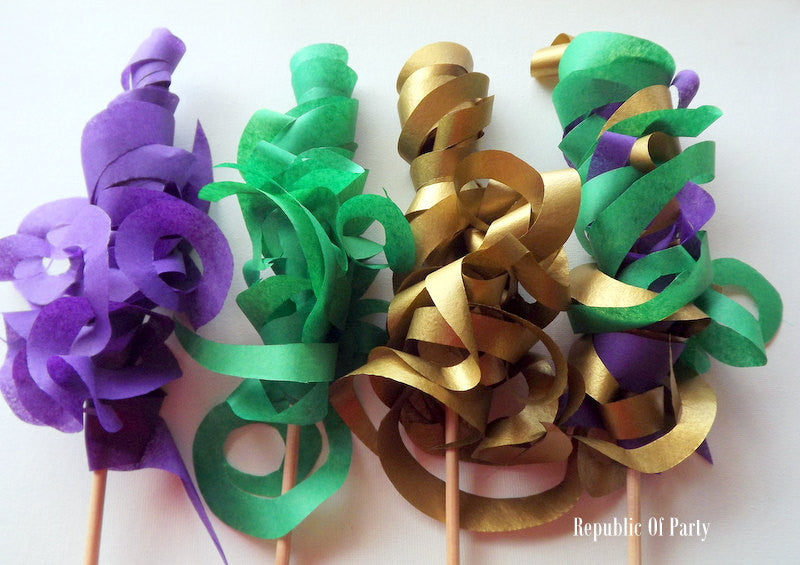 Mardi Gras Paper Wand Streamers