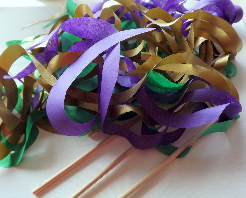 Mardi Gras Paper Wand Streamers