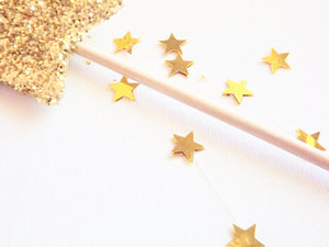 Gold glitter wooden fairy wand