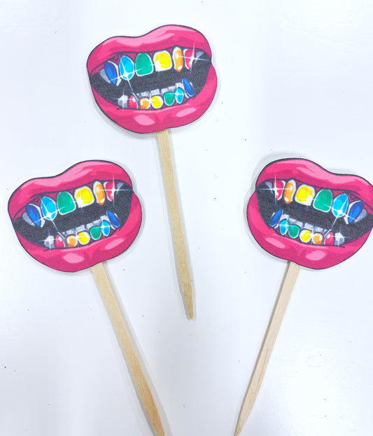 Rainbow Grill Cupcake Toppers