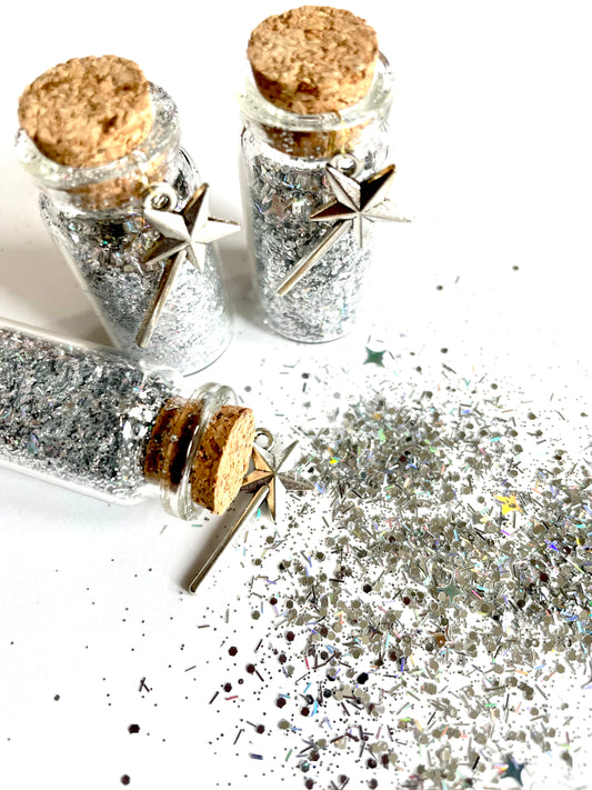 Mini Silver Holographic Fairy Dust Favors