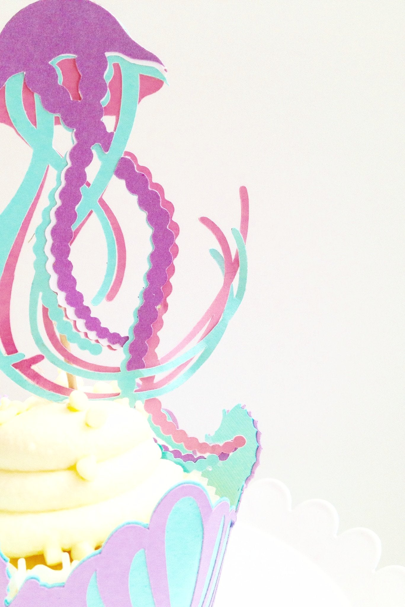 Seahorse & Jellyfish Cupcake Topper Set